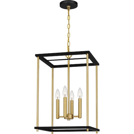 Quoizel Kynwyd Pendant 4 Lights Matte Black KNW2814MBK